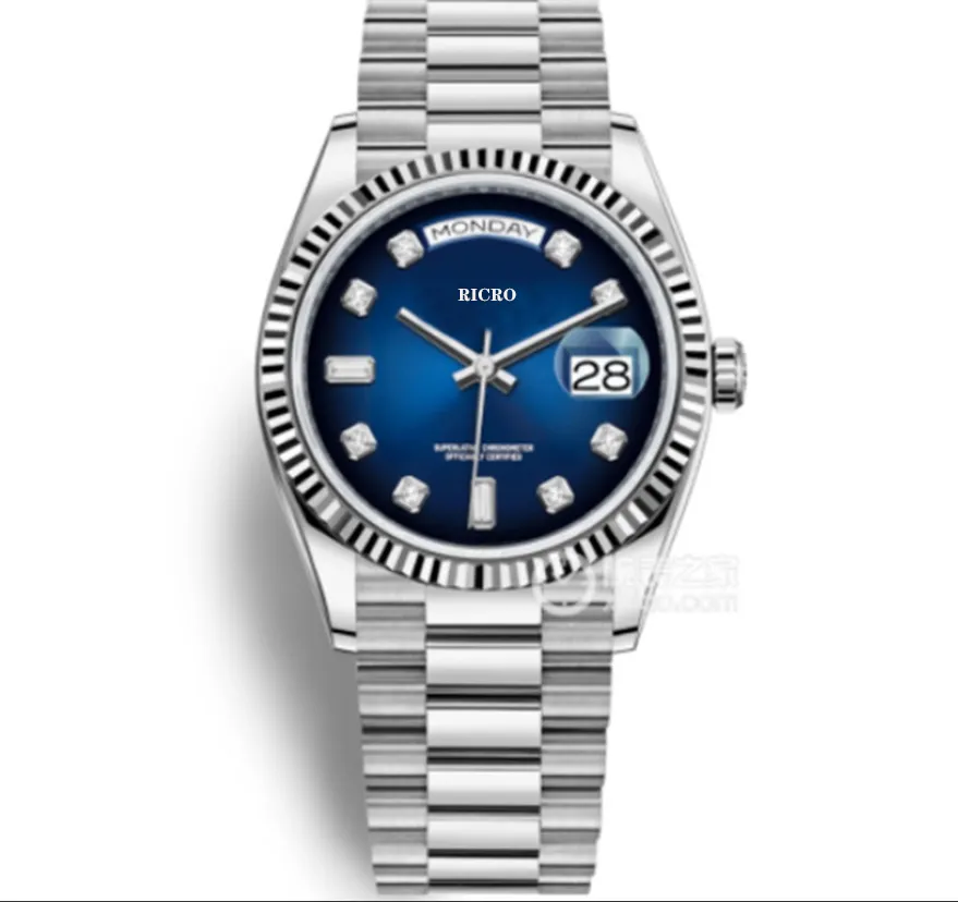 EW Factory Męski zegarek 36 mm Rozmiar 2836 Kalendarz ruchu Sapphire Mirror Sport Watch330s