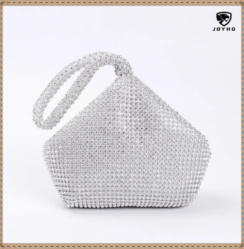 Mulheres de miçangas macias Bolsas de noite prateadas Crystal Black Lady Lady Wedding Bridalmaid Bolsa Bolsa Bolsa Rhinestones Day Bons 220816