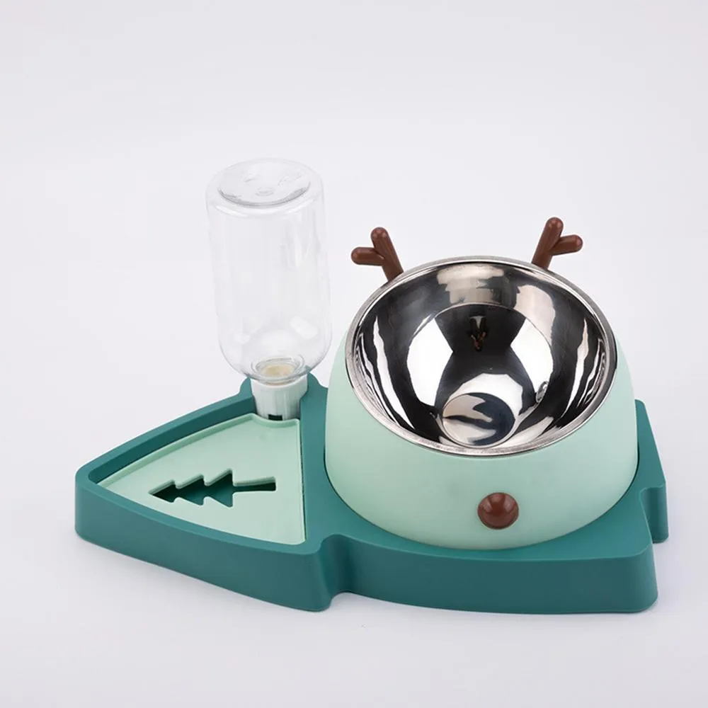 Pet Waterers dog bowl drinker christmas tree cat bowl stainless steel in stock