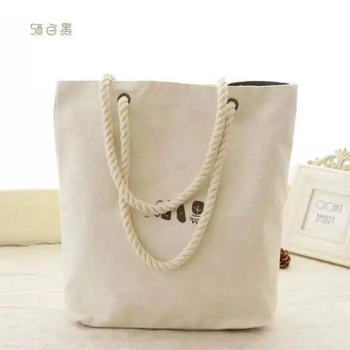 12oz Cheap Customized tote shopping bag Cotton canvas bag