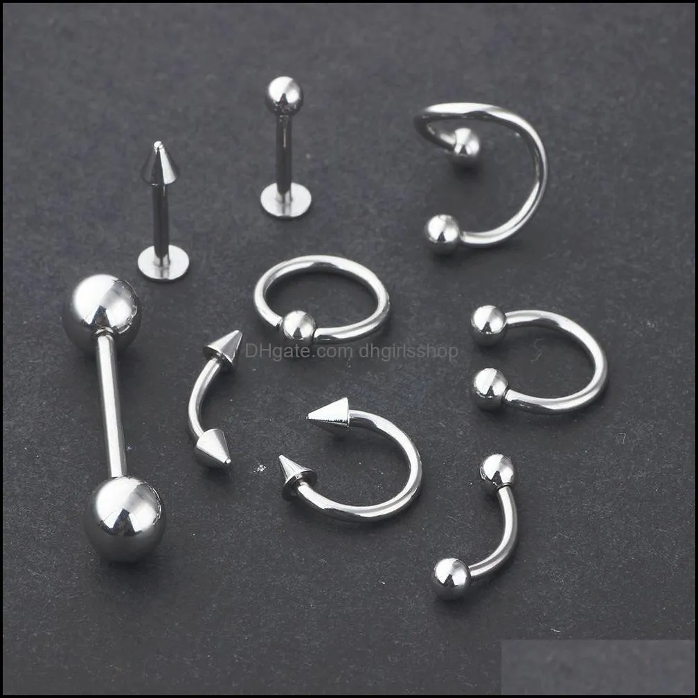 qiamni 120pcs/lot titanium sexy nose lip ear cartilage tragus eyebrow rings captive bead ring piercing body jewelry