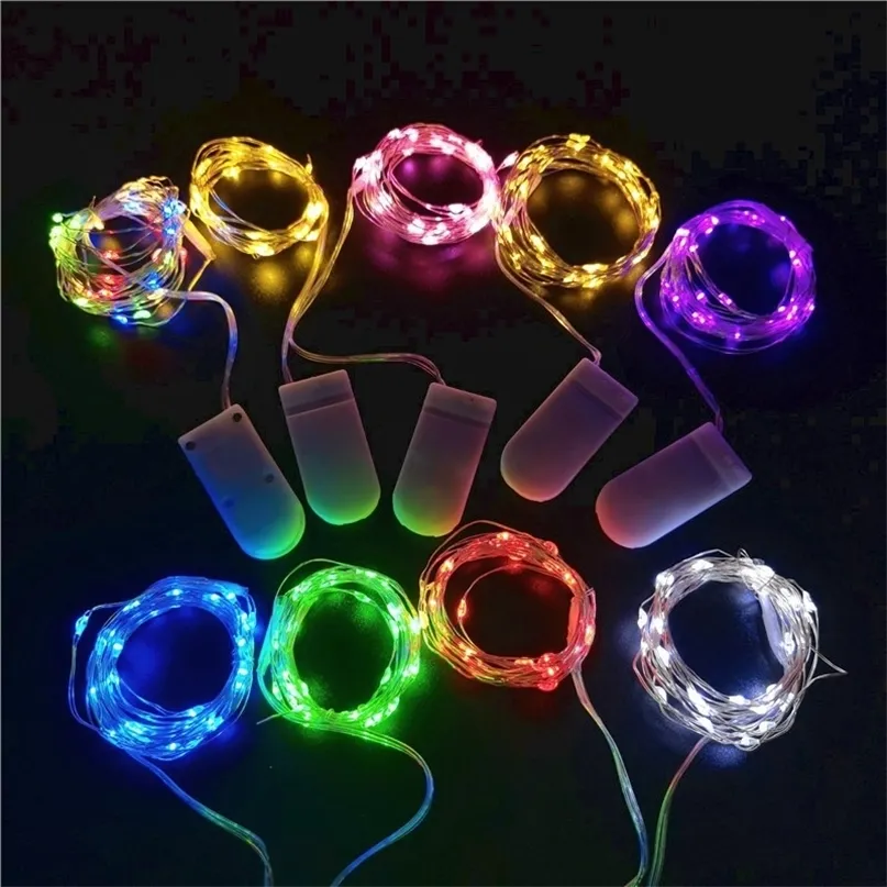 2st Copper Wire LED String Lights Christmas Fairy Decorations Garland Outdoor Indoor Wedding Decor Year Noel Natal 220809