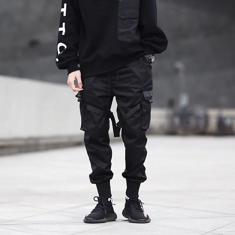 Men Multi Pocket Harem Hip Pants Trousers Streetwear Sweatpants