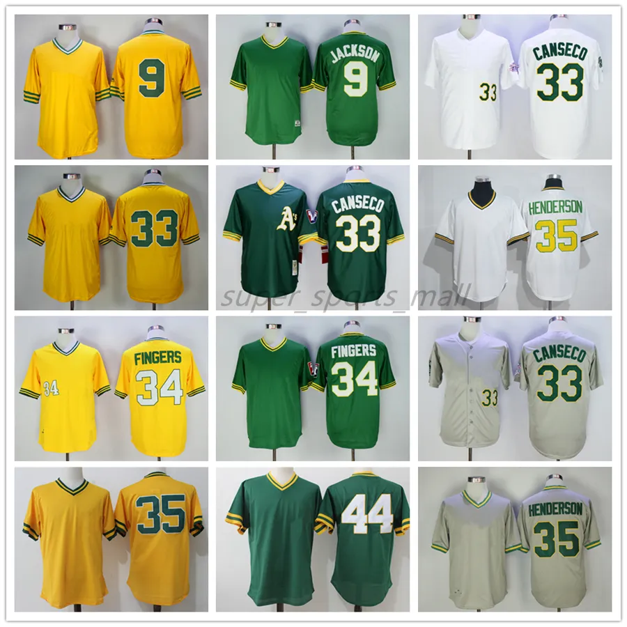 Vintage College Baseball Wears Jersey 34 Rollie Fingers 35 Rickey