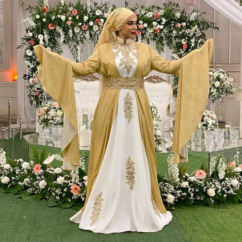 Lace Beads Long Sleeves Tulle Muslim Wedding Gown Islamic Bride – TANYA  BRIDAL