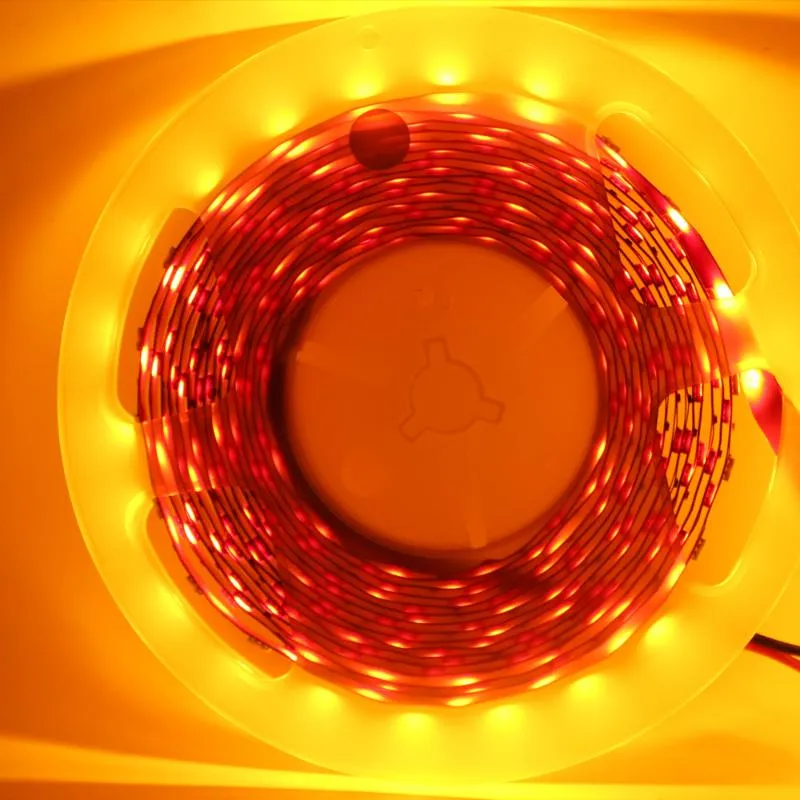 Strips LED Strip Licht Oranje SMD Ribbon -diode Tape Touwlampen 12V 5m Stringlamp Flexibel DCLED Ledled