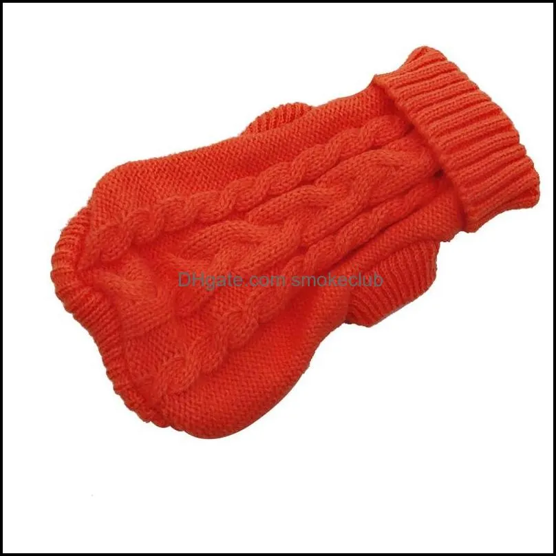 Pet Supply Knit Dog Jacket Sweater Pet Cat Puppy Coat Clothes Small Warm Costume Apparel 8 Colors 5 Sizes