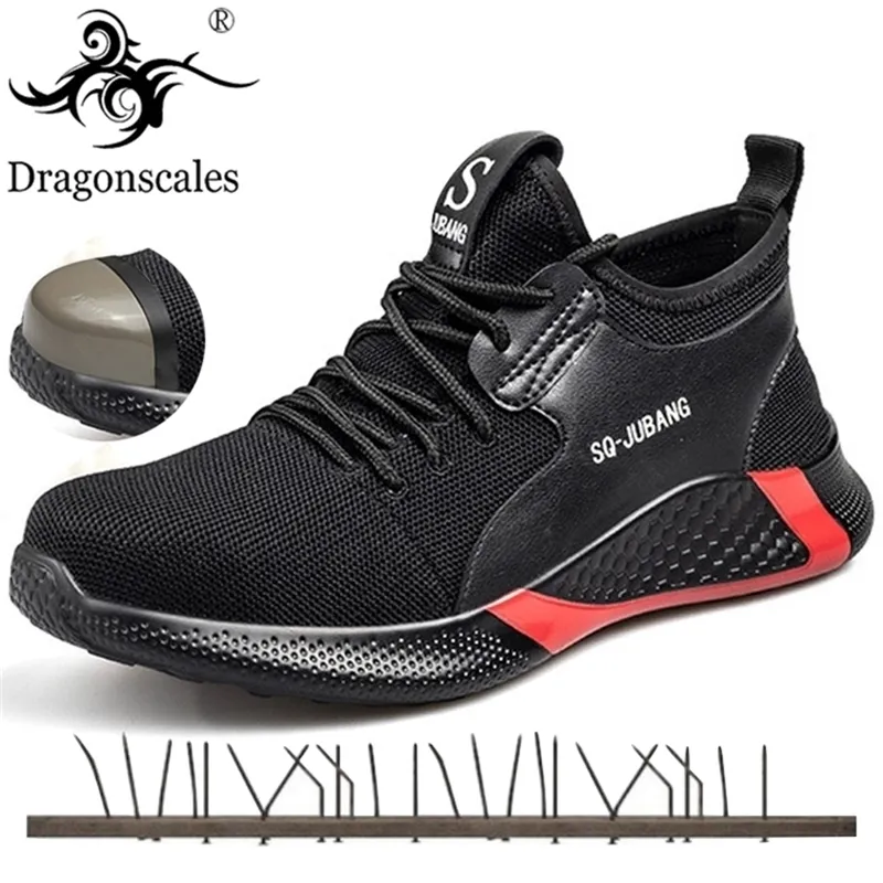 Drop Work Kukujący Pewność stalowa stóp Bezpieczeństwo Buta Soft Light Tennis Pracujące buty dla mężczyzn dla mężczyzn Y200915