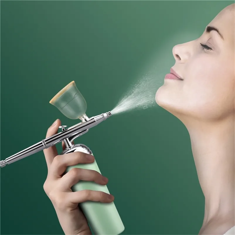 Nano Oxygen Injection Sprayer Water Spray Fuktande ångbåt Kosmetologi Hydra Face Spa Machine Skin Rejuvenation Tool 220711