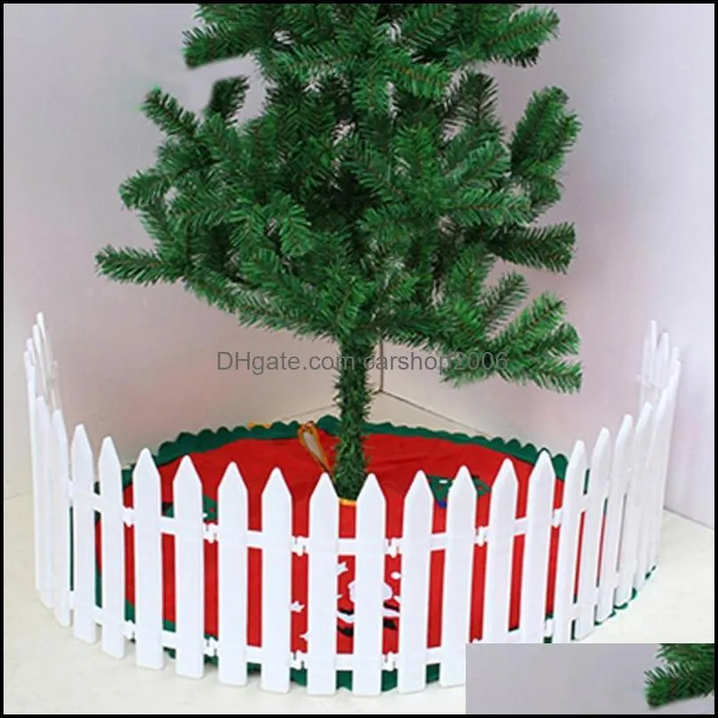 Christmas Decorations White Picket Fence Miniature Home Garden Xmas Tree Wedding Party Decoration (25 Pieces)