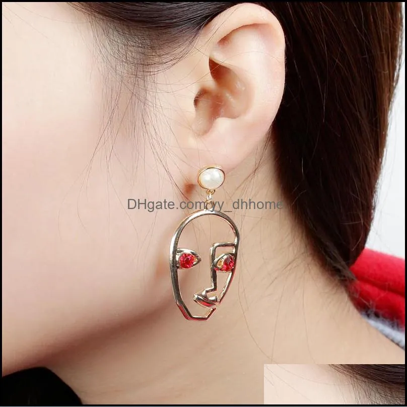 Fashion Face Mask Abstract Earrings New Simple Personality Exaggerated Punk Style Earring For Woman Girls Jewelry Gift Party
