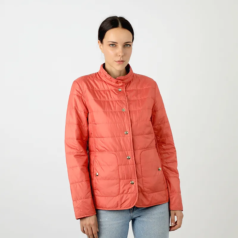 Primavera cálido algodón acolchado corto mujeres abajo chaqueta parka hembra impermeable abrigo standup collar ligero acolchado ropa 201201