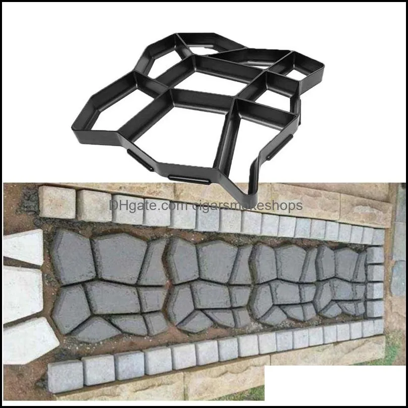 DIY Path Maker Concrete Molds Cement Mold Concrete Cement Stone Walk Paving Paver Reusable Brick Mold Garden Decoration 1838 V2