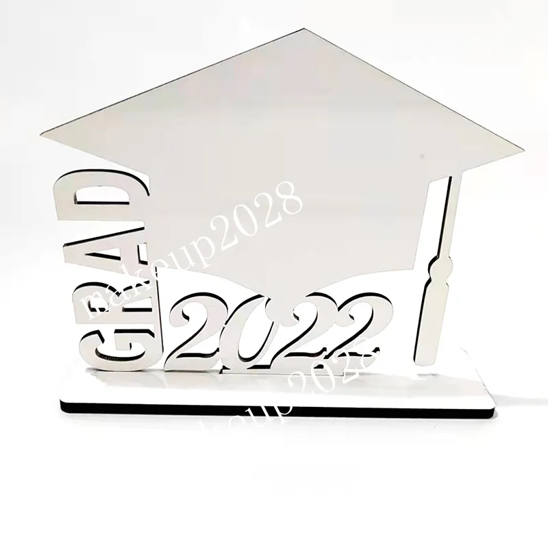 Sublimation Blank 2022 Graduation Photo Frame Heat Transfer Photos Album Wooden Desktop Decoration DIY Graduation Gift