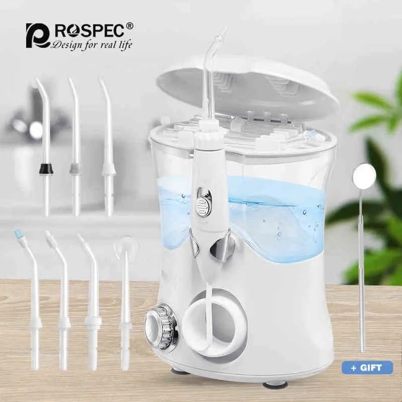 Rospec 600ml elétrico Irrigador oral portátil FLOSSER DENTES DO TANK DENTAL DE DENTES Limpador para atendimento familiar 220513