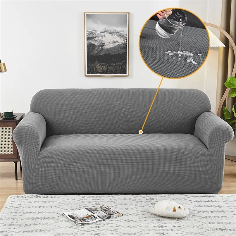 Copridivano elastico impermeabile tinta unita elasticizzato per soggiorno fodera divano protezione per mobili 220615