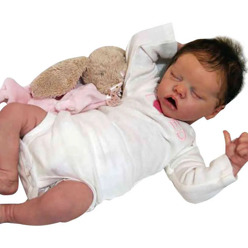 Boneca Bebê Reborn 17 Polegadas Realista Menina Recém Nascida Bebê Realista  Real Toque Macio Maddie Com Cabelo Enraizado À Mão Alta Qualidade Feito À  Mão Aa220325 De $259,02