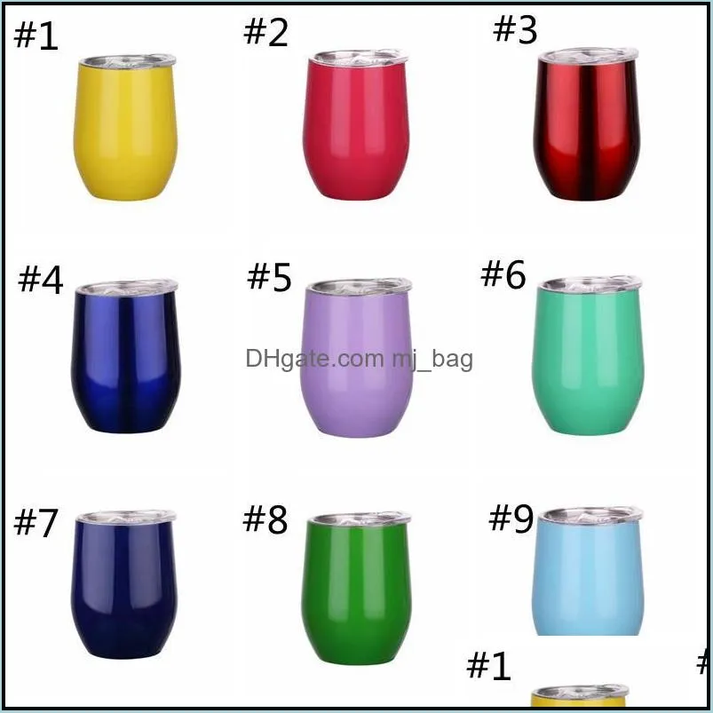 12oz mini mugs stainless steel tumbler with lid cups wine glasses vacuum water bottle drinkware zwl243