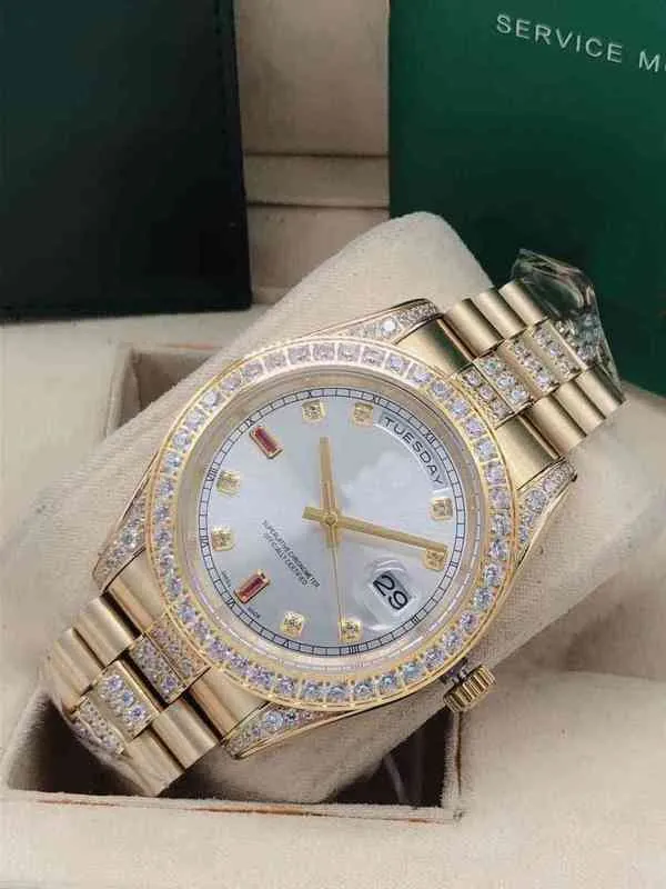 orologio di lusso Data Gmt Diamond Watch Uomo Elegante quadrante oro Calendario Bracciale Fibbia pieghevole Master Luxury s Es Designer
