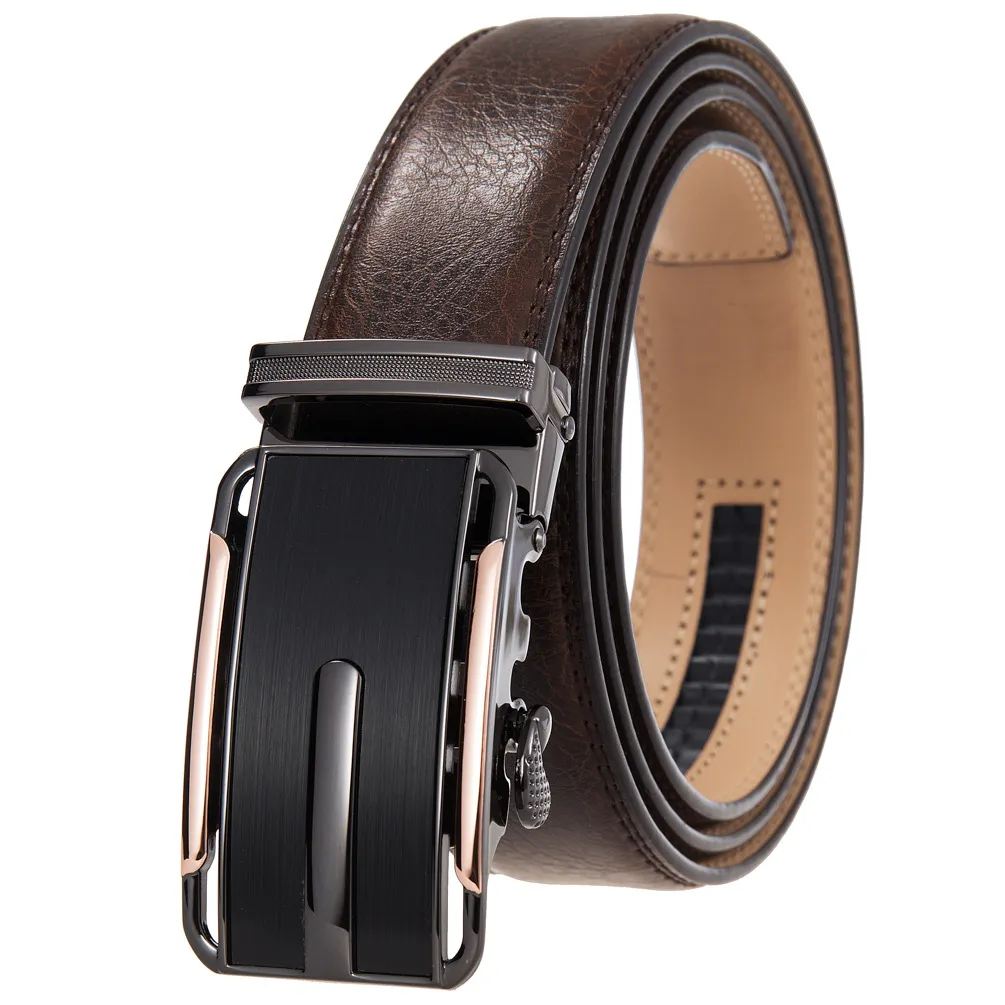 Fashion Real leather men belt Luxury mens automatic buckle Designer belts sale 110 130cm strap