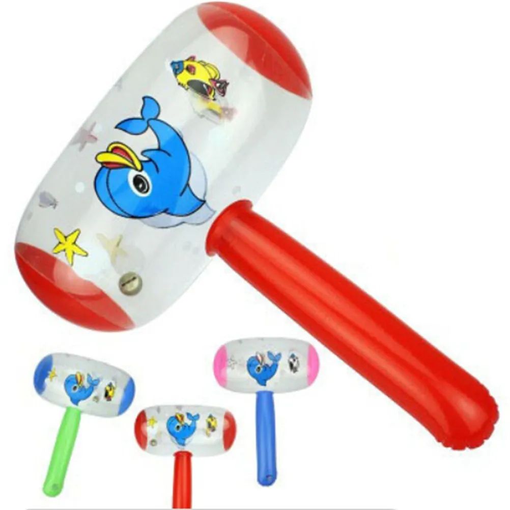 1pcs gürültü üreticisi oyuncaklar sevimli karikatür şişme çekiç hava çekiç çan çocukları ile çocukları havaya uçurmak rastgele renk toptan
