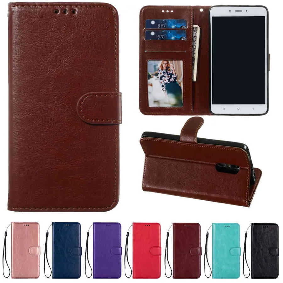 Custodie in morbida pelle per Xiami 5X 6X 7 8 9 SE 9T Lite Redmi 4X 6 7 Note 10 4 6 7 K20 Pro Mi Play Flip Wallet Cover per telefono Coque