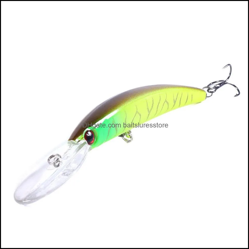 New Long Tougn Minnow Laser Fishing lure 15g 15cm 3D Eyes Suspend Swimbats Alice Mouth Bait