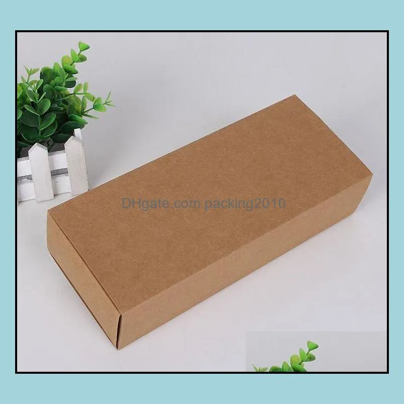 Eco Friendly Kraft Paper Cardboard Drawer Box Socks Underwear Gift Packaging Boxes 22.5*9.5*4.5CM