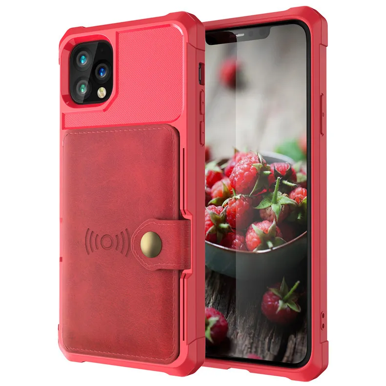 Skórzany PU Flip Flip Cell Telefle Case na iPhone 12 Mini 11 13 Pro XS Max x xr karty portfela gniazda szokujące telefony pokrywa