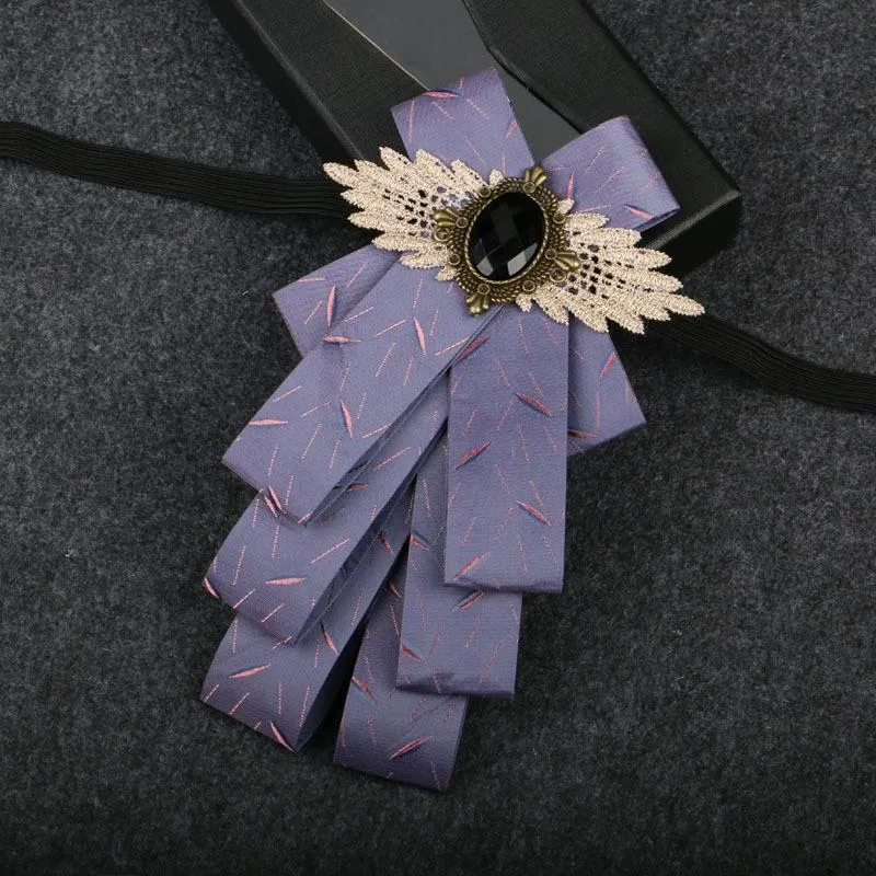 Bow Ties Kore moda bezi sanat broş retro zarif bowknot kravat unisex gömlek yaka pimleri vintage mücevher colthing aksesuarlarbow kravat