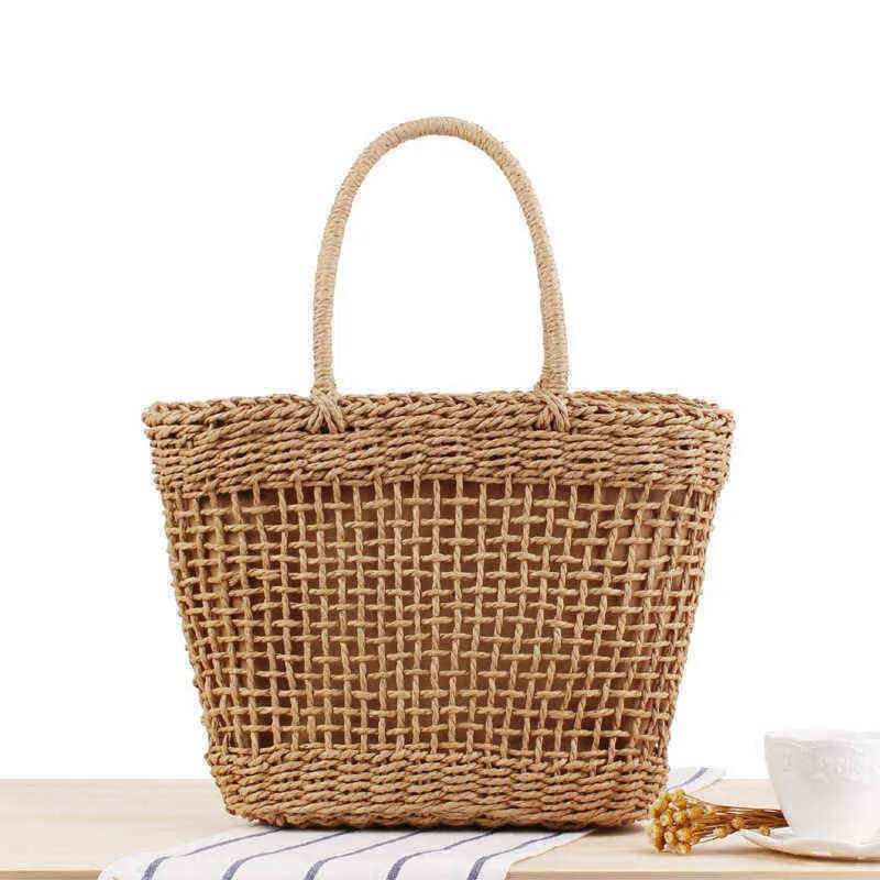 Соломенная тканая сумка чистая рука тканая портфель выпускается в сумочку модную пляжную сумку 220516