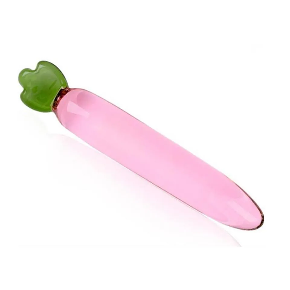 стеклянные фаллоимитаторы фруктовые овощные сериалы Crystal Penis Sex Toys for Woman Sex Pro276y