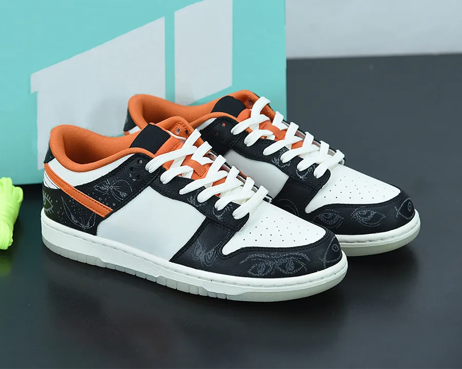 Brand Shoes Halloween Low Pro Skateboard Black White Orange Luminous Casual Runner Outdoor Sneakers Sports Come