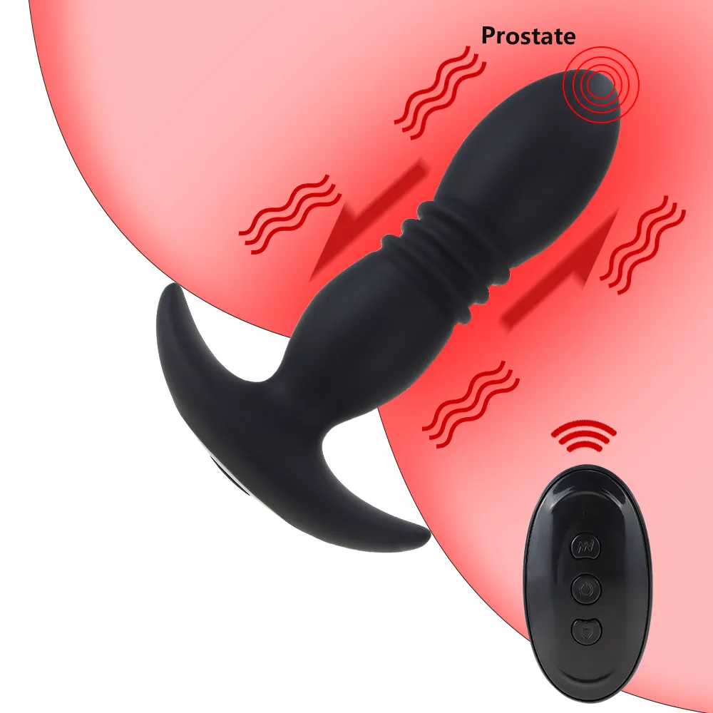 Anal vibrator för män prostata massager trådlös fjärrkontroll dildo rumpa pluggstimulator vuxen onanator sexiga leksaker varor