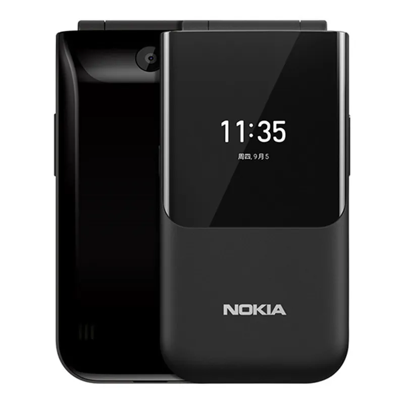 2023 Оригинальные отремонтированные мобильные телефоны Nokia 2720 2G GSM Flip Phone Camera Dual -Screen Двойная карта для старика телефона