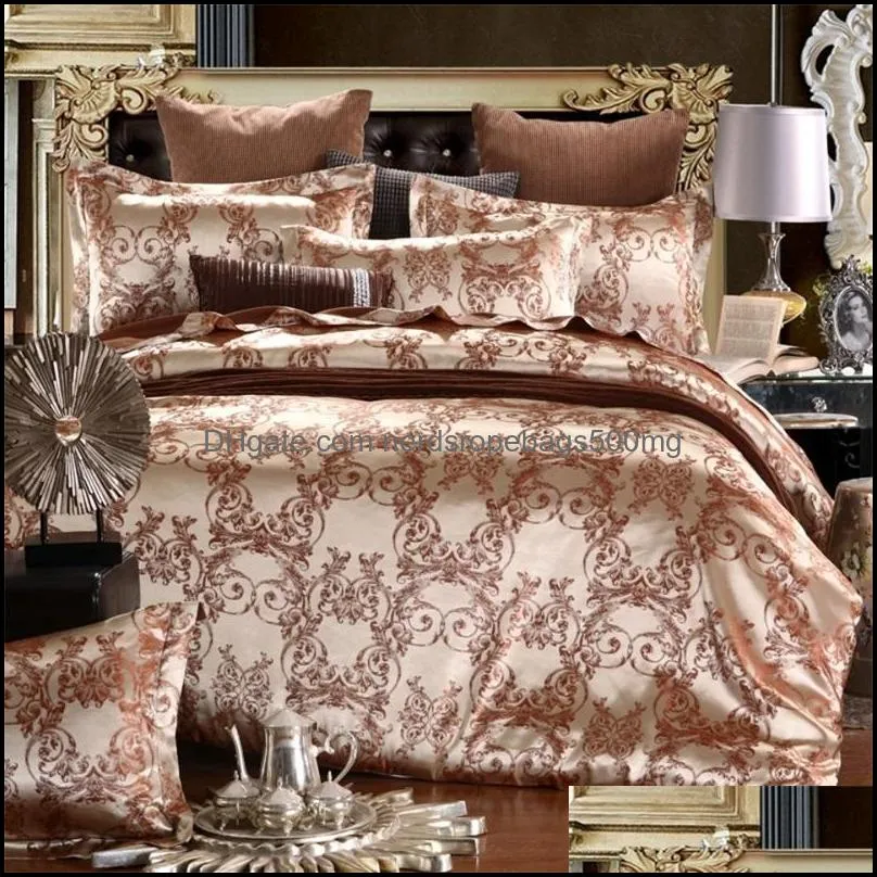 Designer Bed Comforters Sets Luxury 3PCS Home Bedding Set Jacquard Duvet Beds Sheet Twin Single Queen King Size Bedclothes 473 V2