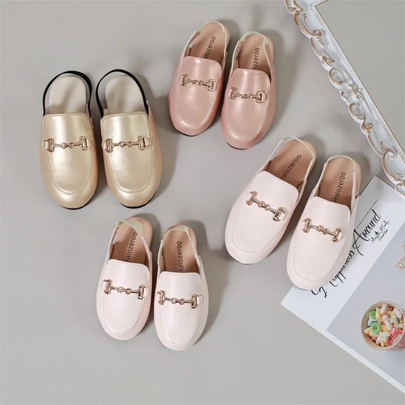 Kids Shoes Children Outdoor Slides Baby Girls Gold Slippers Toddler Boys Brand Flats Princess Slip On For Summer 220427