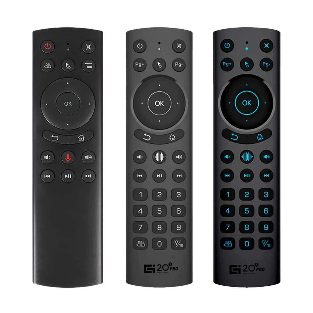 G20S PRO 2.4G Fjärrkontroll Smart TV Bakgrundsbelyst Röst G20SPRO BT Air Mouse Gyroscope IR Learning för Android TV BOX HK1 Rbox X4 X96 Air H96 Max