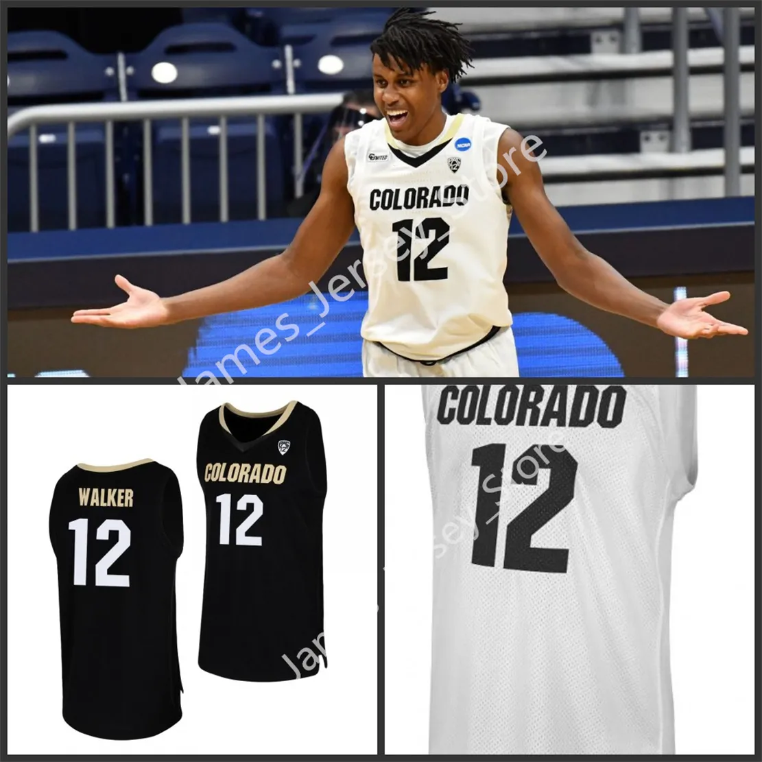 12 Jabari Walker Basketball Jersey Colorado Buffaloes Basketball Jerseys 2022 NCAA School Stitched College Wears