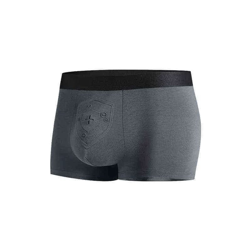 4-delad/låda mäns negativa jon antibakteriella underkläder luft vitamin anjon svart teknik platt vinkel shorts t220816