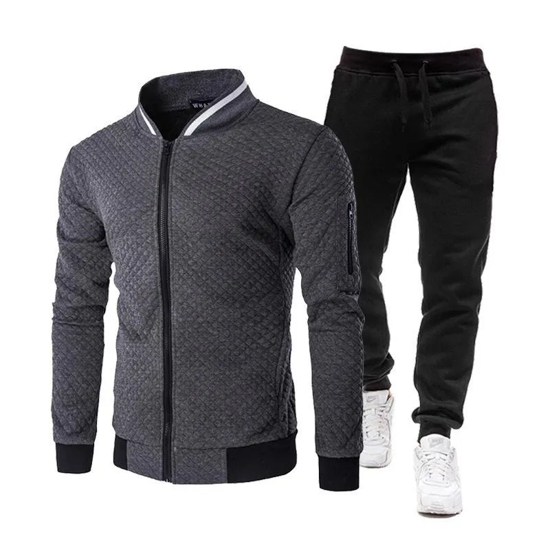 Tute da uomo Autunno Inverno Felpa con cappuccio da uomo Imposta moda Cappotto con cerniera Pantaloni Tuta calda Uomo Harajuku Tute sportive Felpe casual Sp