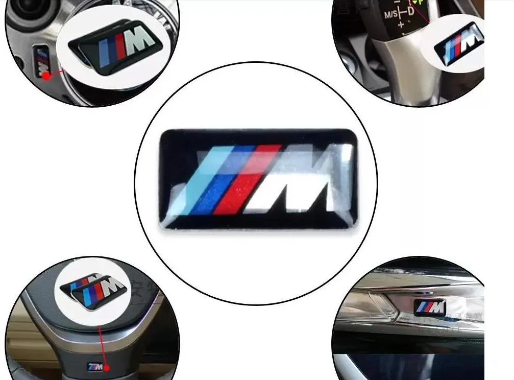 Auto Car Stickers for Bmw M M5 M6 F32 E53 E90 F10 X3 Epoxy logo Plastic Drop Sticker Car Styling