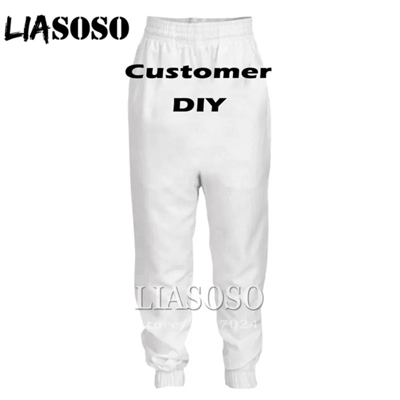 LIASOSO 3D Print Mens Womens Anime Colorful Trippy Sweatpants Punk Winter Elastic Pants Rock Cartoon Hip Hop Trousers DIY D716 220708