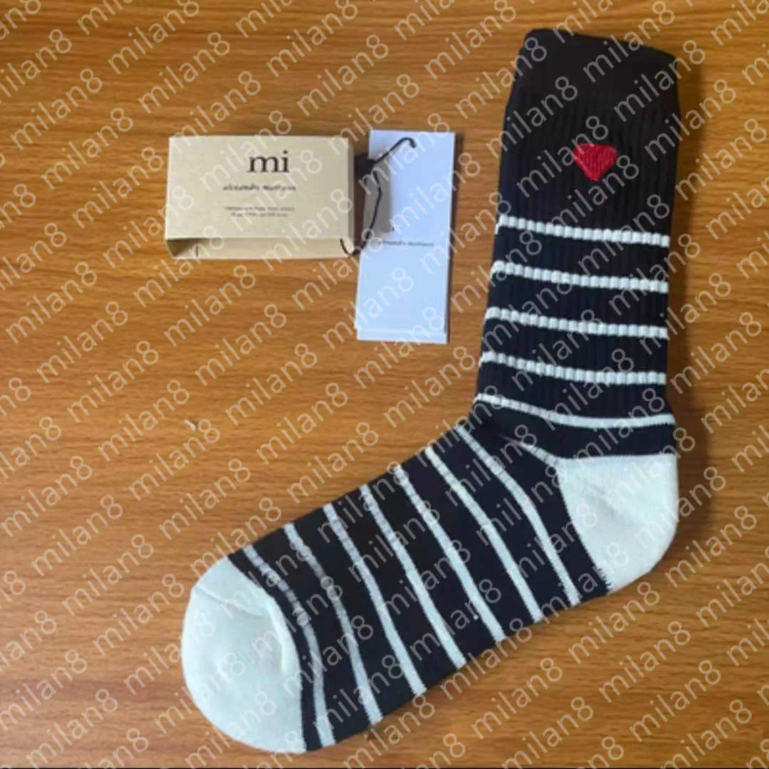 Ami paris chaussettes masculines Maison Margiela classiques brodées haut de broide