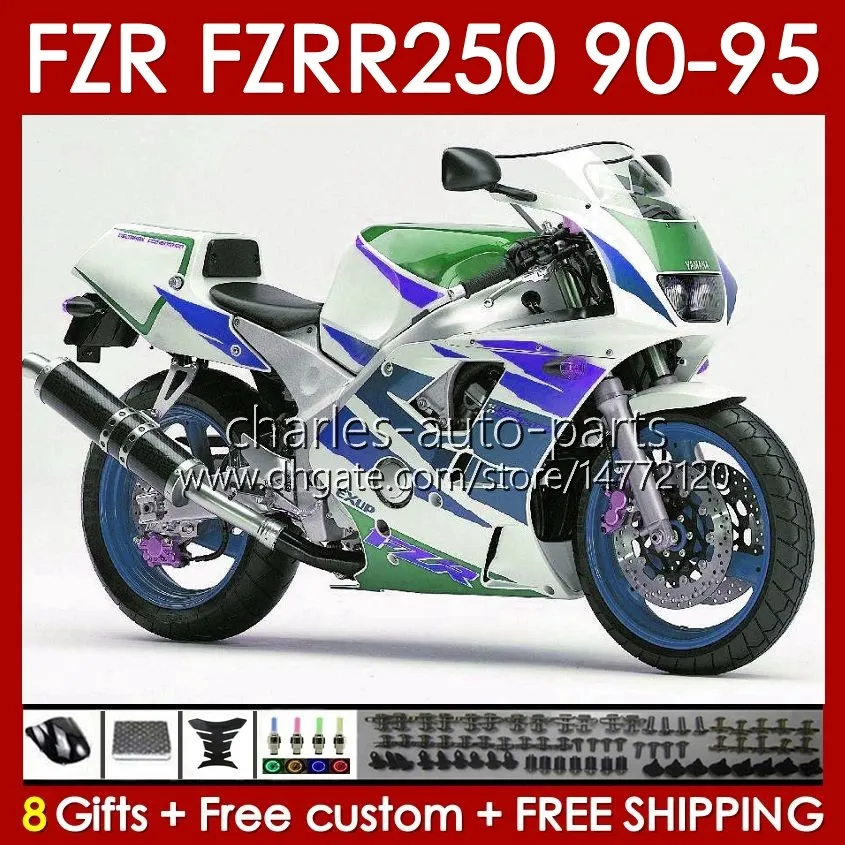 Corpo de corpo para Yamaha fzr250r fzrr fzr 250r 250rr 1990 1991 1992 1993 1994 1995 143No.106 FZR250RR FZR-250R FZR-250 FZR250 FZR 250 R RR 90 91 92 93 94 95 Fakeing Blue