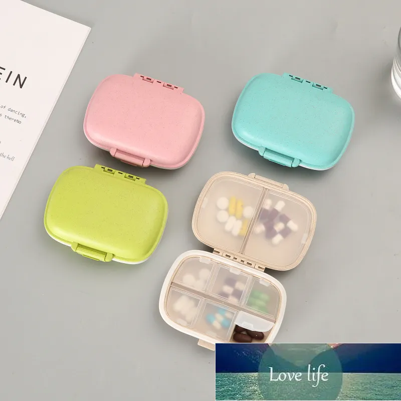 Tabletki tabletów Pill Siły Podróżowe Organizator Container 8 dla z pierścieniem uszczelniającym małe pudełka do pojemników ze słomy pszennej do leków