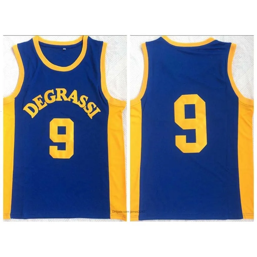 Nikivip Movie Basketball Jersey Mens Drake Jimmy Brooks #9 Degrassi Community School Jerseys All Stitched Embroidery Size S-2XL