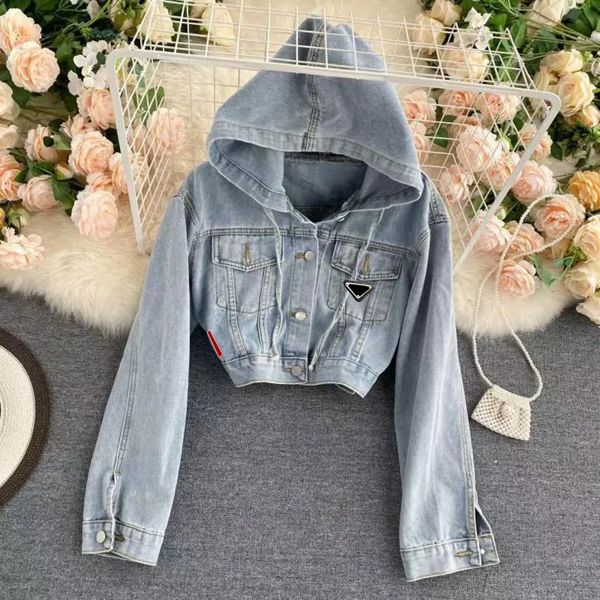 Mantel Outwears Frau Kurze Jacke Denim Mäntel Langarm Designer Budge Mäntel Frühling Herbst Windjacken S-XL LG2Q