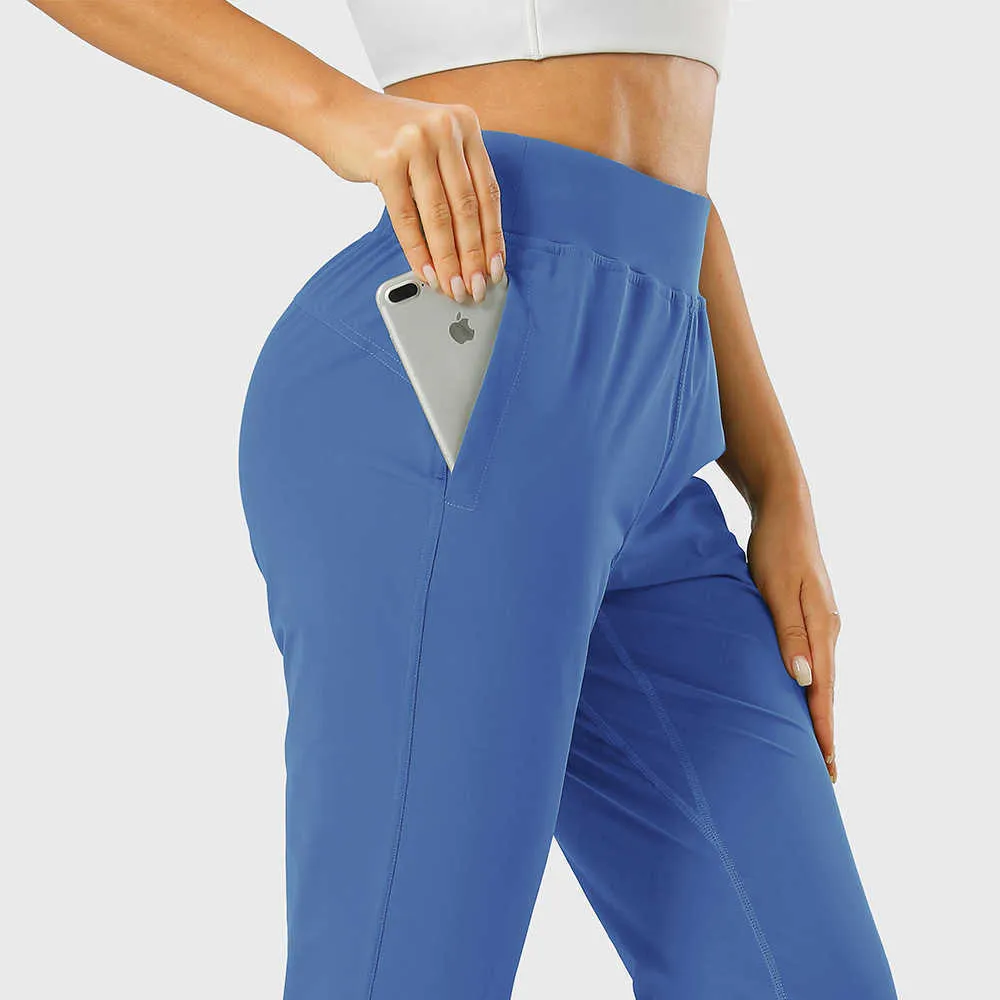 LU LU LIMÕES Bolso Yoga Secagem Rápida Calças Femininas Leggings de Ginástica Perna Zíper Calças Justas Casuais Soltas Correndo Esportes Fiess Jogger Calças Roupas