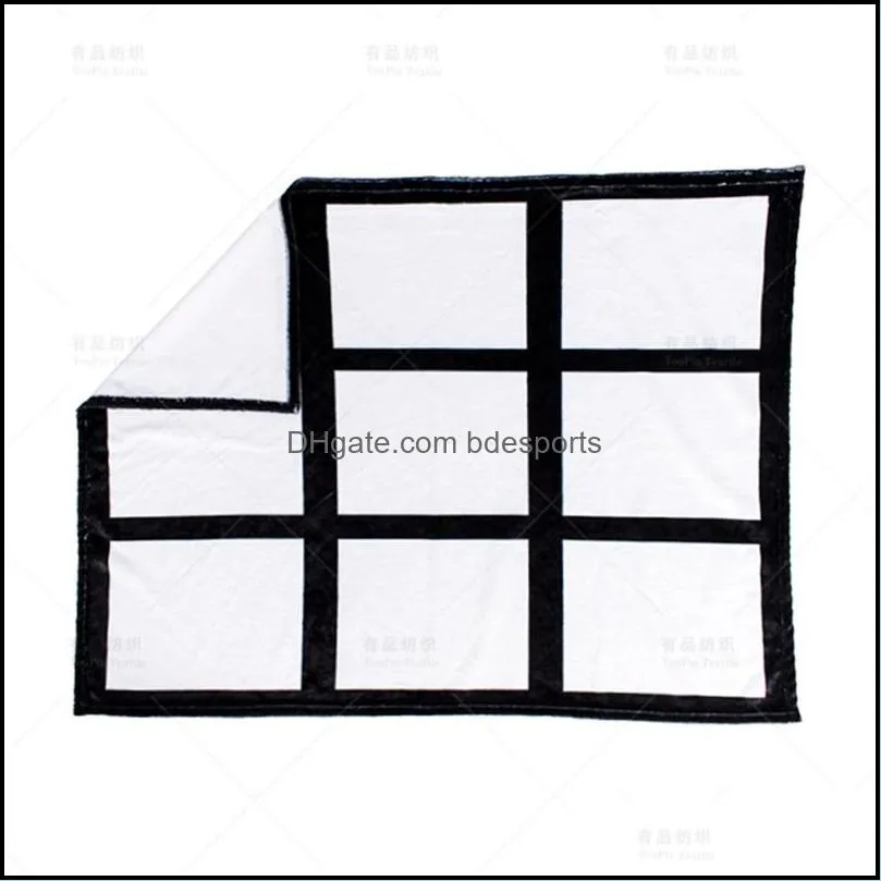 Battaniyeler ev tekstil bahçe süblimasyon boş battaniye siyah beyaz baskı resimleri kadın adam malzeme moda aksesuarları atma 19 76yp
